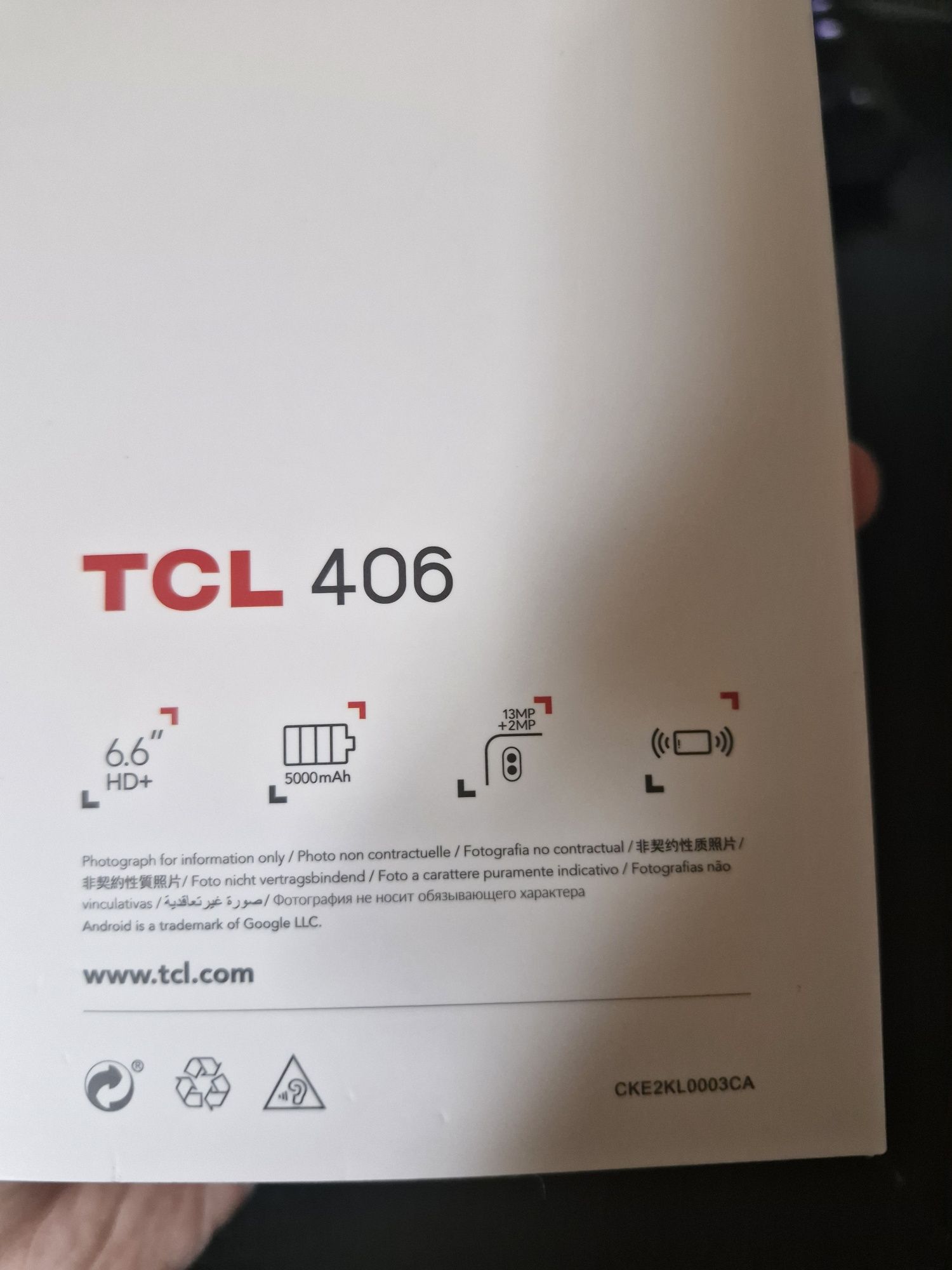 Smartfon TCL 406 Całkiem Nowy Jeszcze nie otwarty.