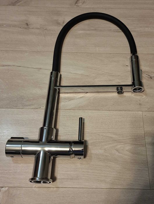 Kran Czterodrożna bateria kuchenna O2 Sfera - Elastic Chrom & Black