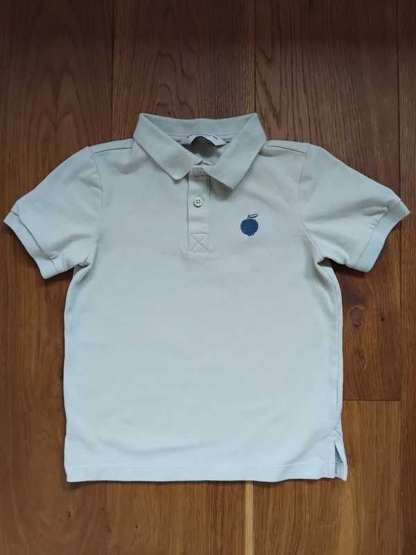 Koszulka polo t-shirt z kołnierzykiem tchibo jagoda borówka 110 116