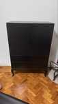 Aparador Ikea Preto com duas gavetas