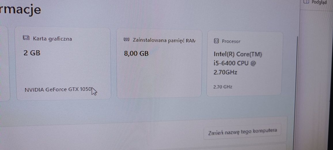 Komputer Stacjonarny do gier E