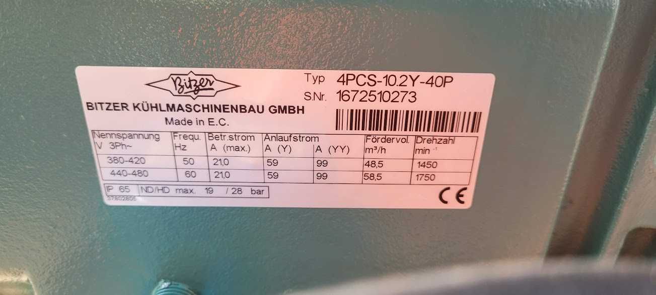 Sprężarka chłodnicza BITZER 4PCS-10.2Y-40P 48,5 m3/h
