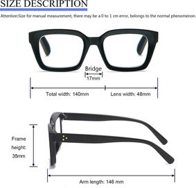 MMOWW 2 Pack Prostokątne okulary do czytania