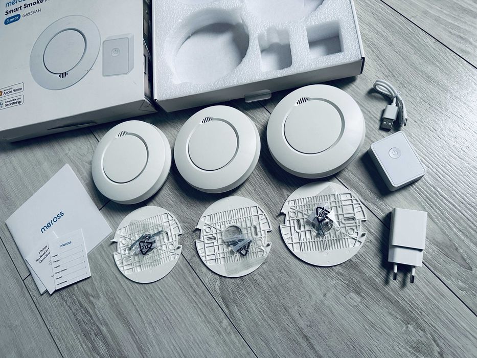 Meross GS559AH 3x czunik dymu plus bramka homekit wifi
