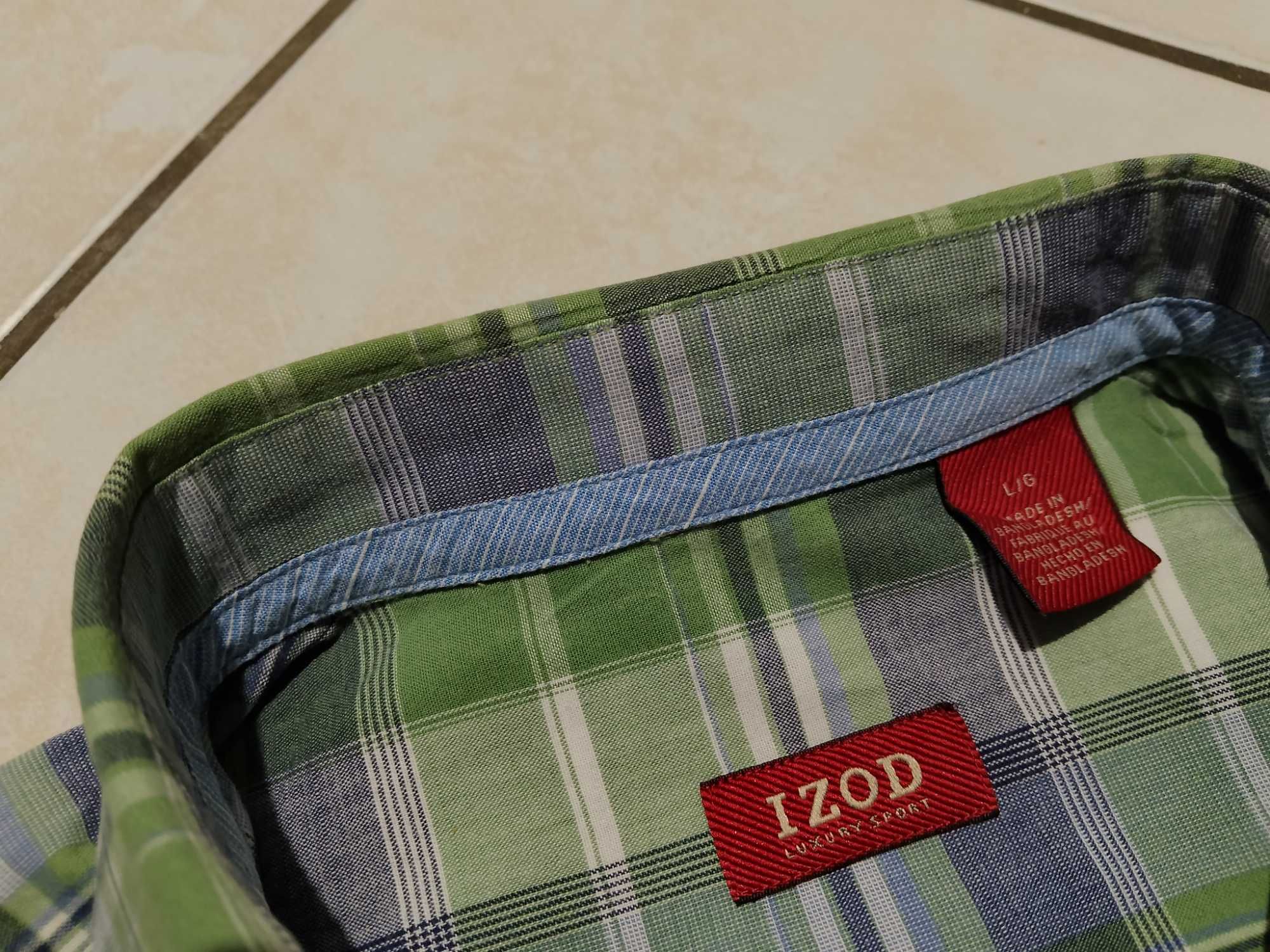 IZOD USA - NOWA! z LOGO Koszula Męska krótki rękaw rozmiar XXL