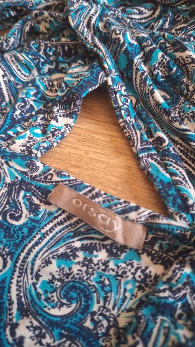 Sukienka długa orsay niebieska