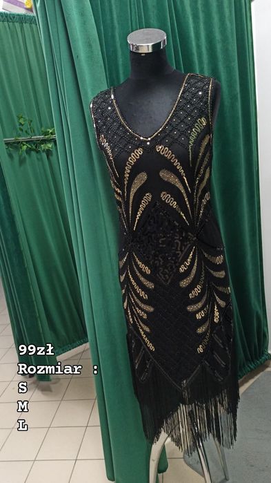 Sukienki cekinowe w stylu lat 20, flapper, retro Wrocław