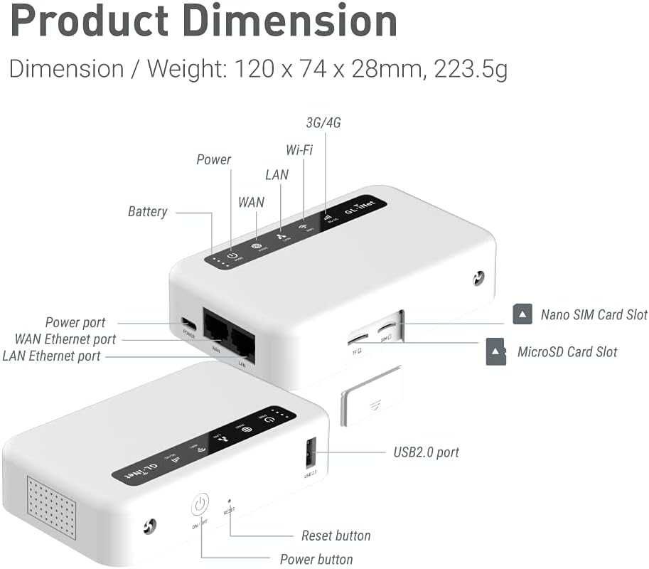 4G LTE mobile Wi-Fi VPN router GL.iNet Puli XE300
