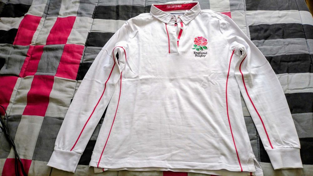 Camisola Polo Rugby England Inglaterra Novo M