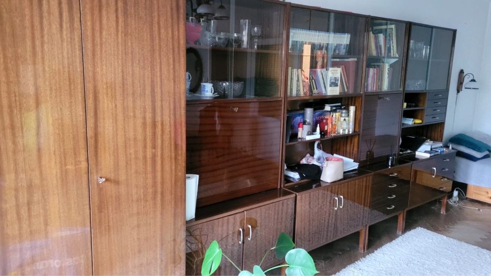 Meble PRL Wyszków komplet + stół mahoń połysk Warszawa Wola