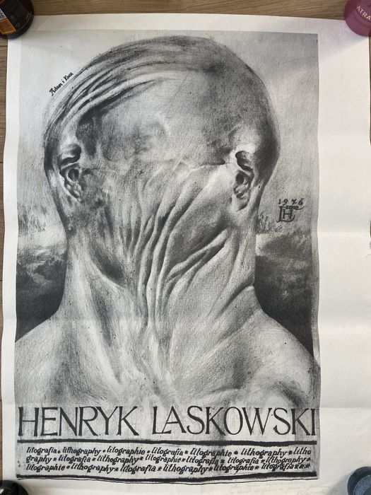 Stary oryginalny plakat sygnowany 1977 rok
