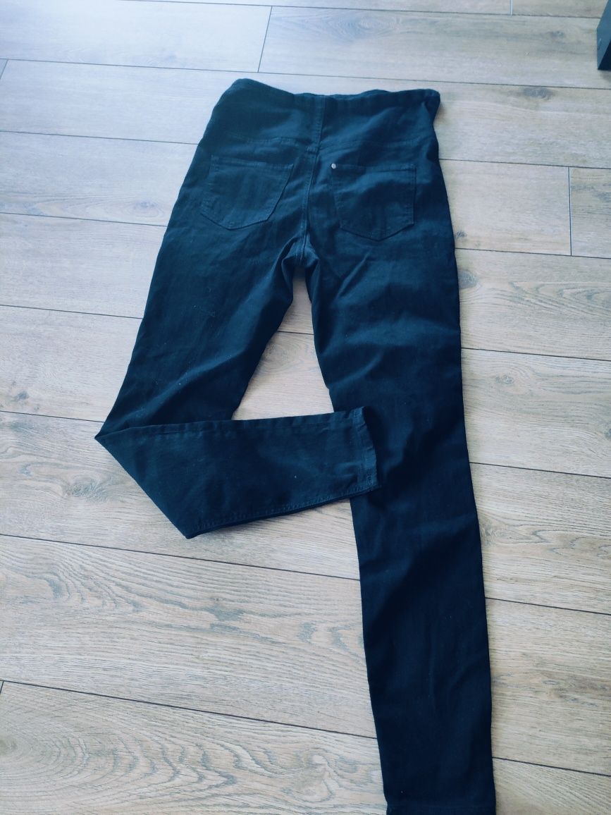 Spodnie jeansy rurki skinny ciążowe H&M czarne M mega elastyczne