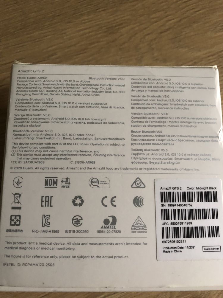 Zegarek amazfit gts 2