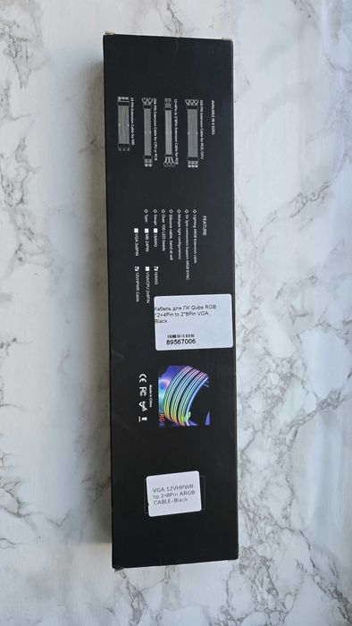 Новий кабель живлення з ARGB для RTX 4000 серії  12+4 pin to 8+8 pin