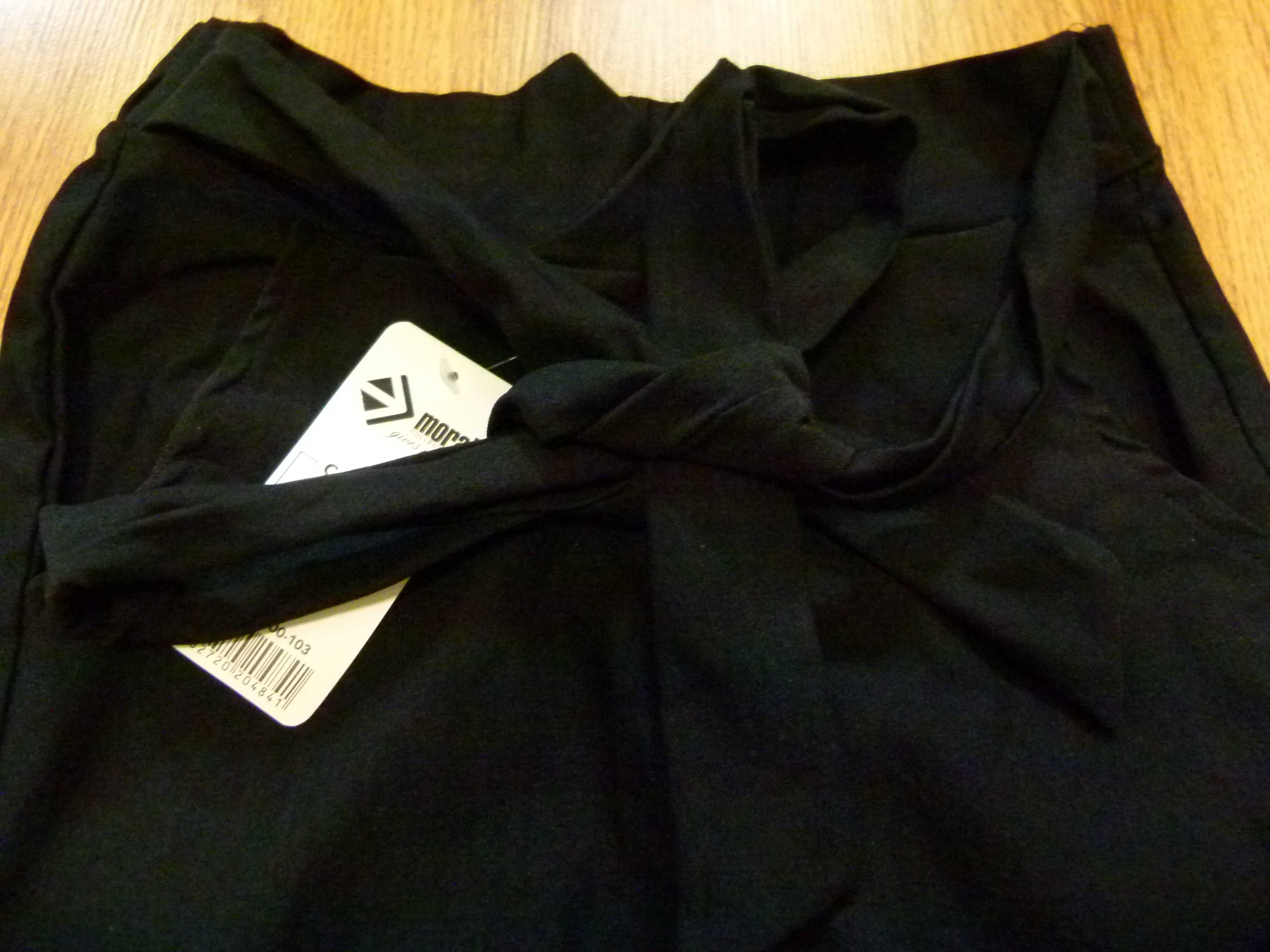 Nowe Moraj spodnie czarne eleganckie pas guma rozmiar S 36