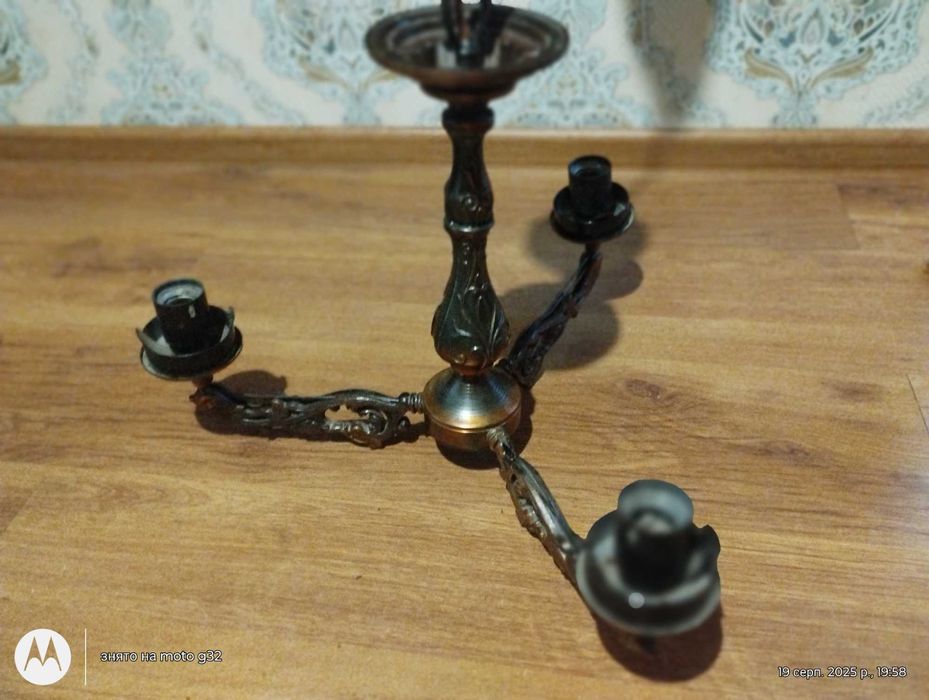 Люстра бронзова на 3 рожка (Производство СССР)
