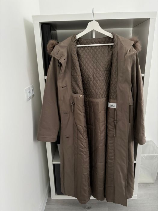 Damski zimowy płaszcz z kapturem NINO rozmiar 48