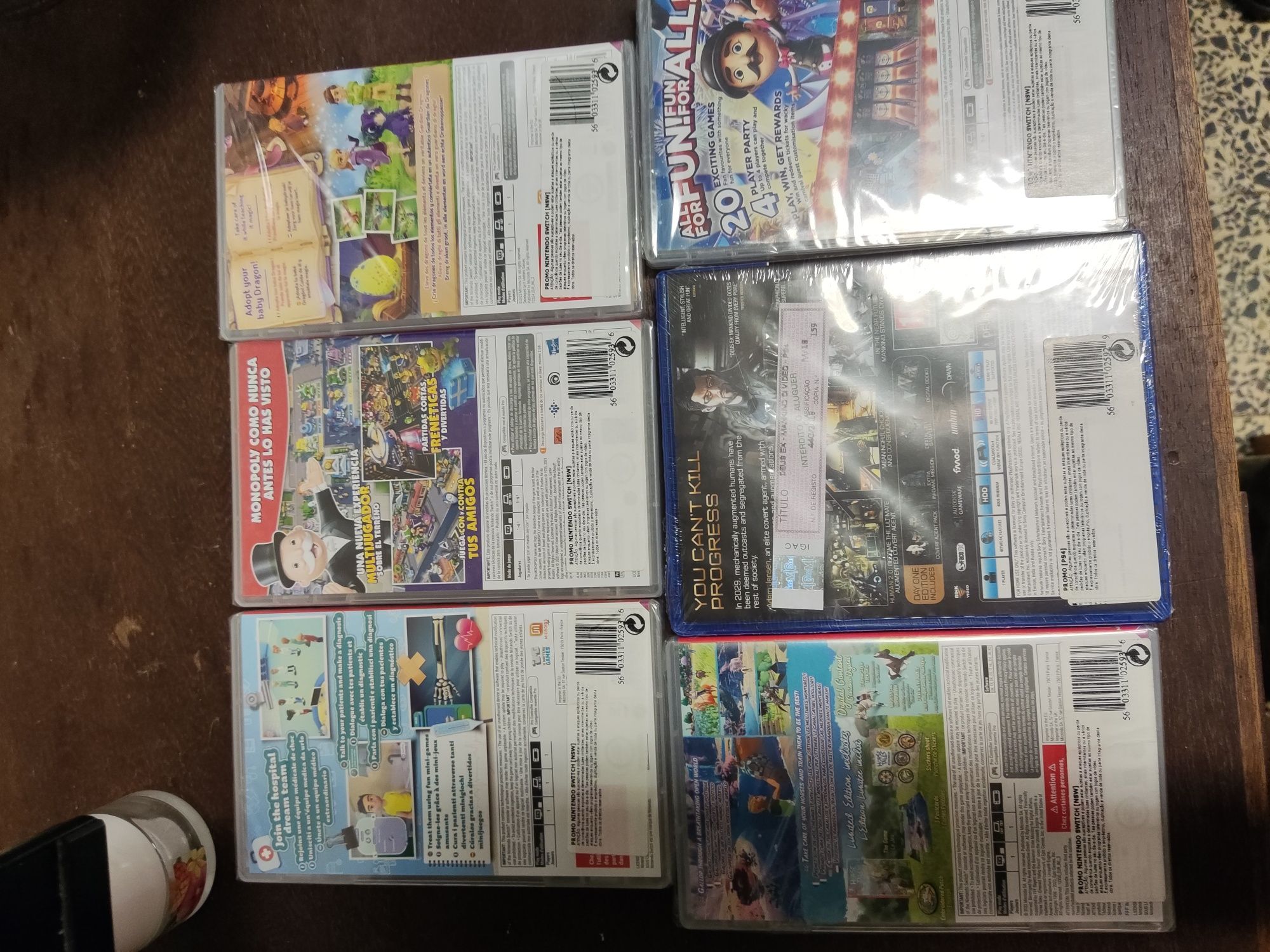 Jogos Nintendo switch e ps4 vendo separado