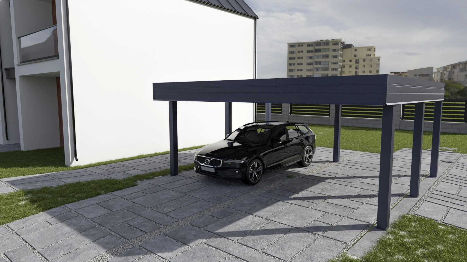 Carport, Zadaszenie, Altana - Wiata garażowa Dwustanowiskowa 5 x 5 m