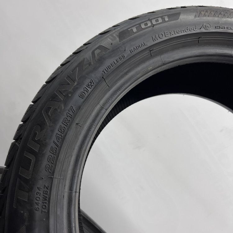 2шт літо 225/45/R17 2022р 7,8мм Bridgestone Turanza T001 RUNFLAT