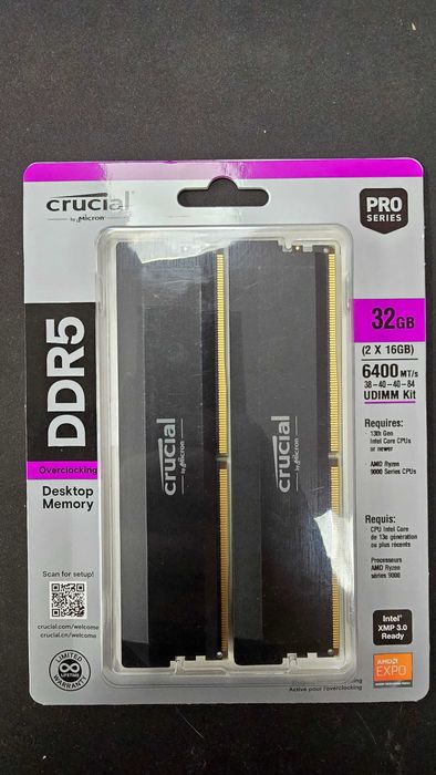 32GB DDR5 6400MHz CL38 Kit - Novo selado