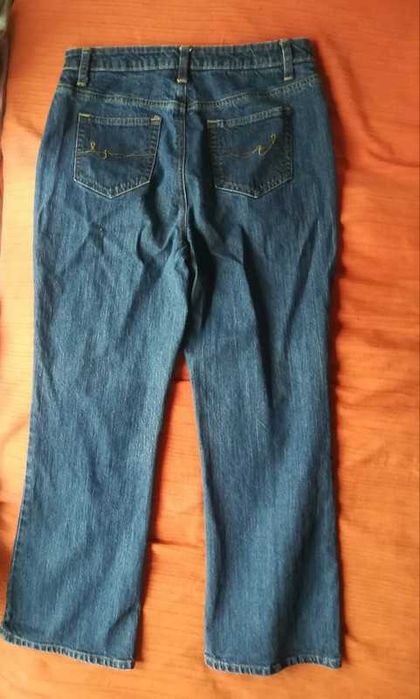 Spodnie jeansowe z wysokim stanem prostą nogawką, vintage, M