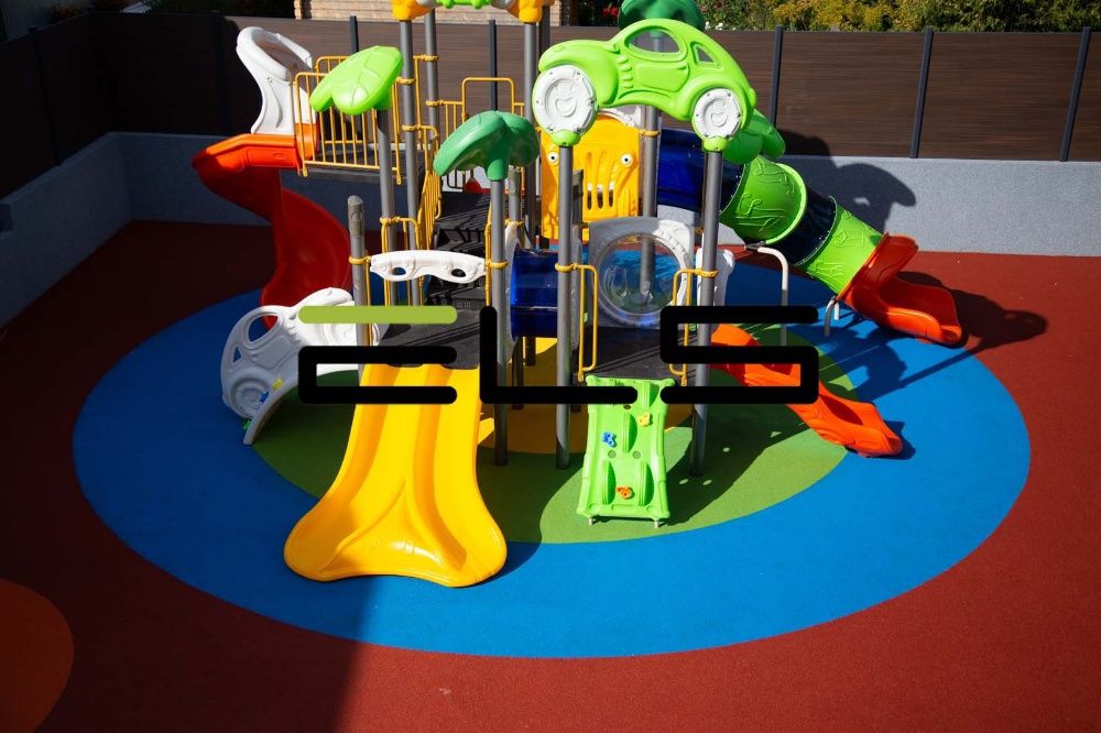 Płyty gumowe amortyzujące 50mm upadek 1,5m SZARE jednobarwne TUV PZH