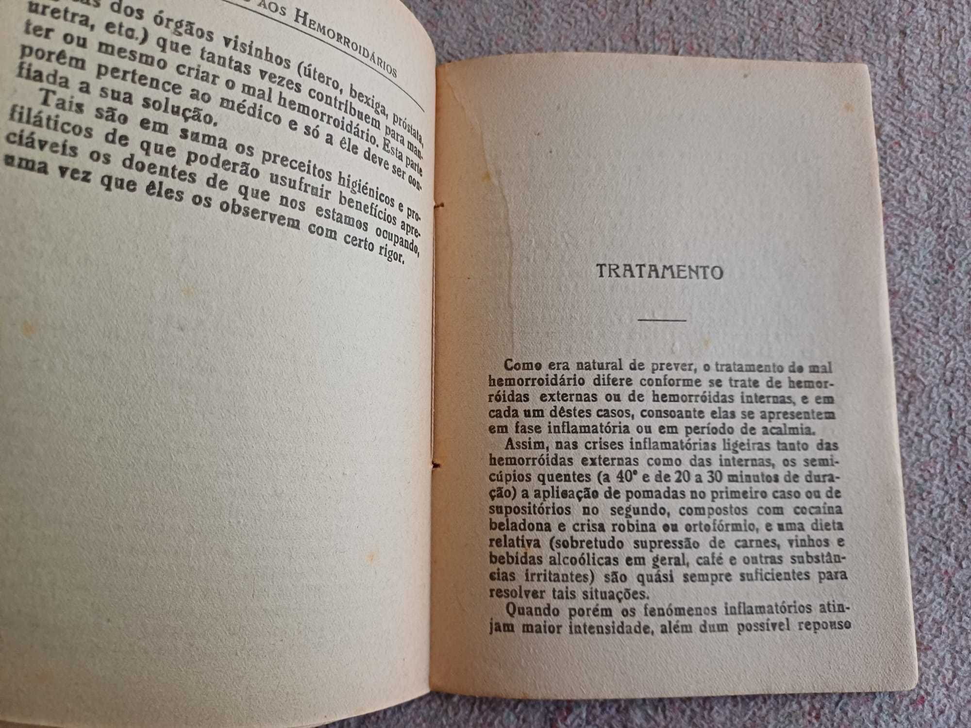 Livro Conselhos aos hemorroidários, Dr. Tomé de Lacerda, 2ª ed, 1930's