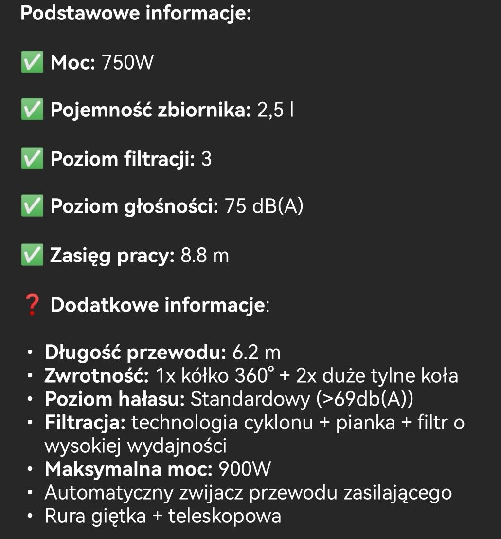 Odkurzacz bezworkowy