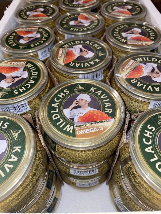 Ікра червона: горбуша, кета, форель ТМ Lemberg, Zarendom. В наявності.