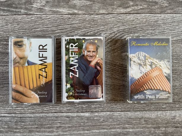 3 kasety audio magnetofonowe, fletnia pana, świąteczne Gheorghe Zamfir