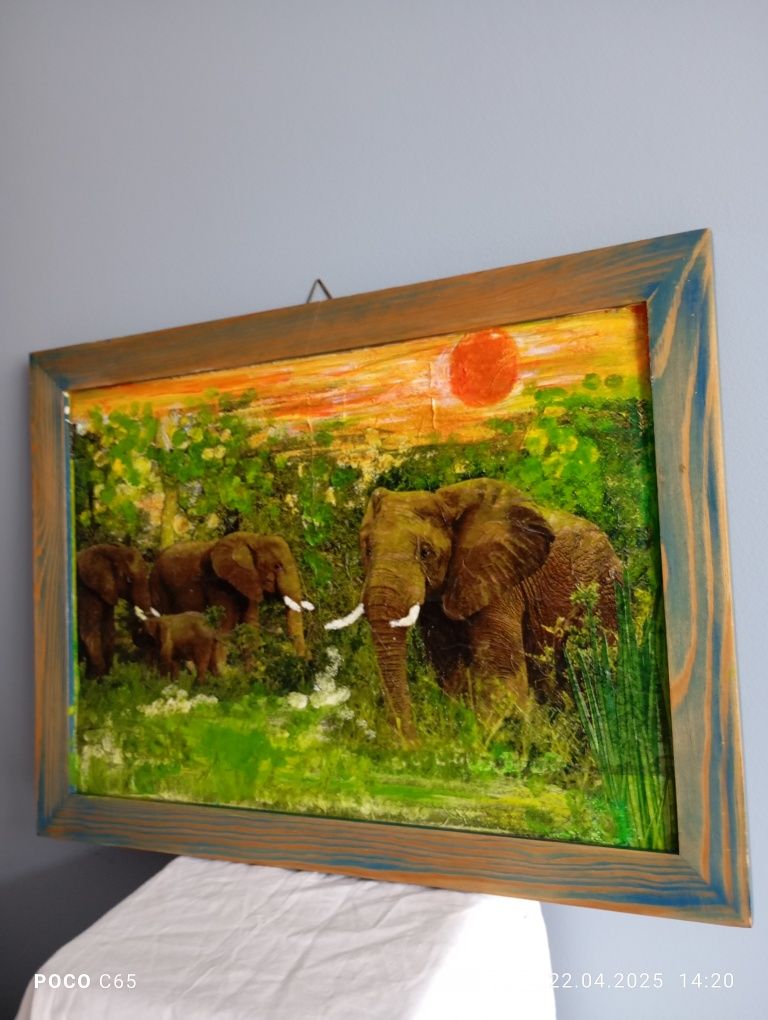 Bardzo ładny obrazek w ramie 30x40