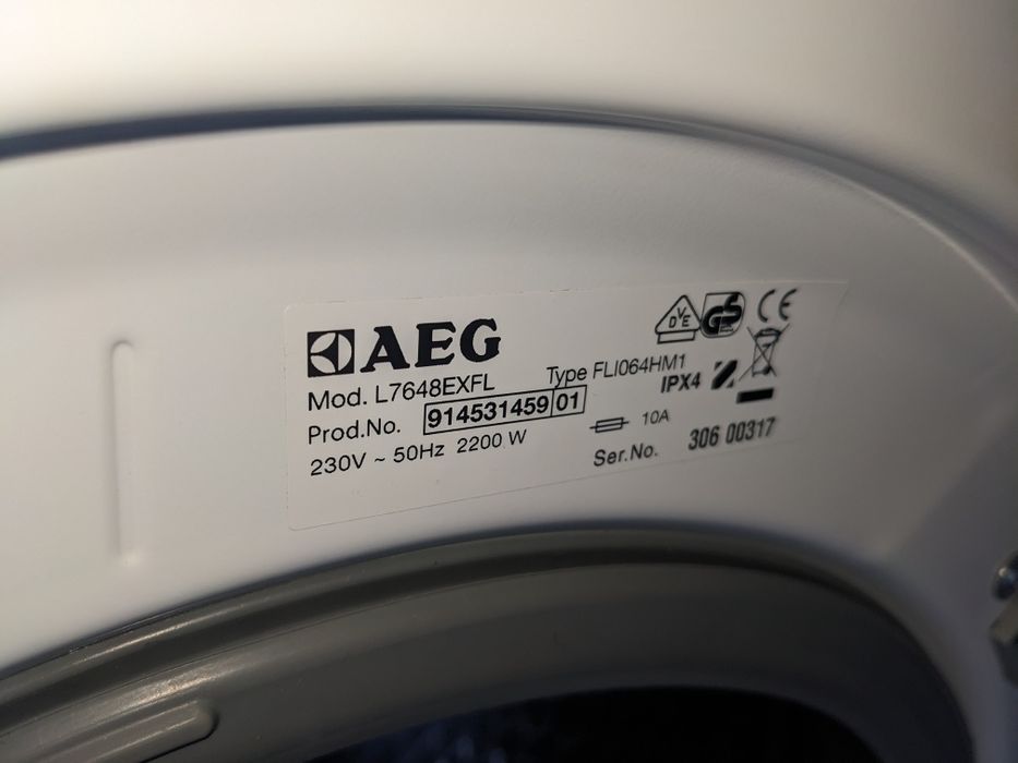 Пральна машина AEG Lavamat 8 kg з функцією Пар Б/В