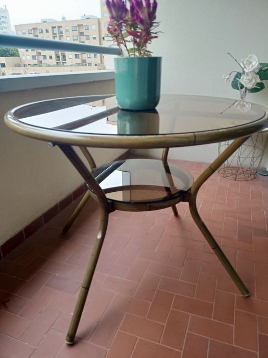 Conjunto de mesa +2 cadeiras varanda/jardim