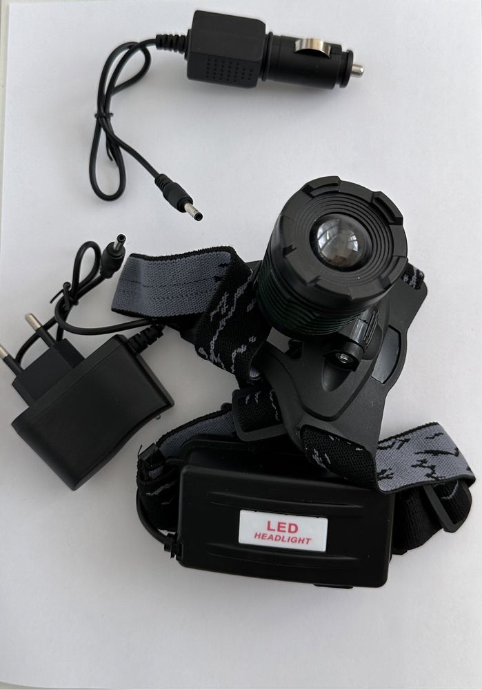 Ліхтарик налобний X-BALOG чорний,фонарь налобный