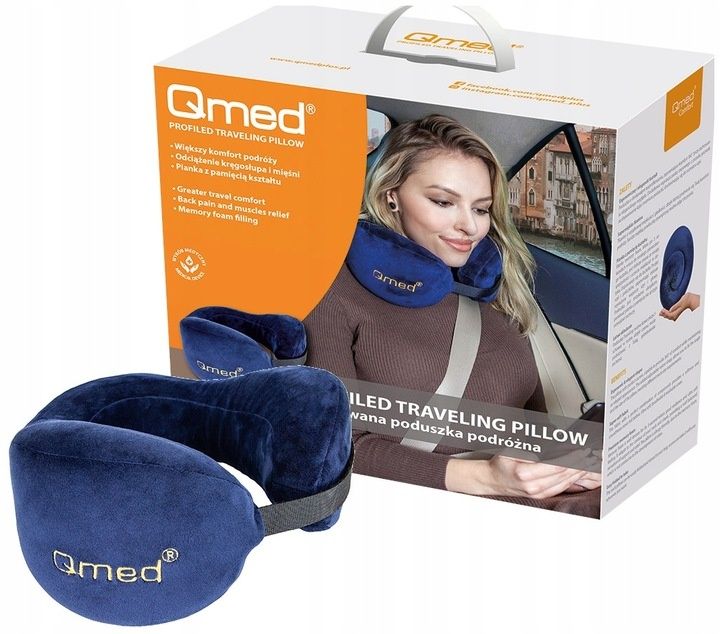 Ортопедична подушка під голову для подорожей Qmed Travelling Pillow