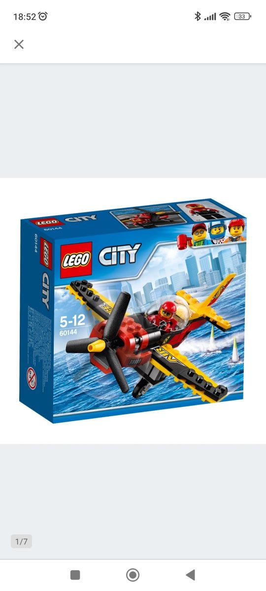 LEGO 60144 samolot wyścigowy.
