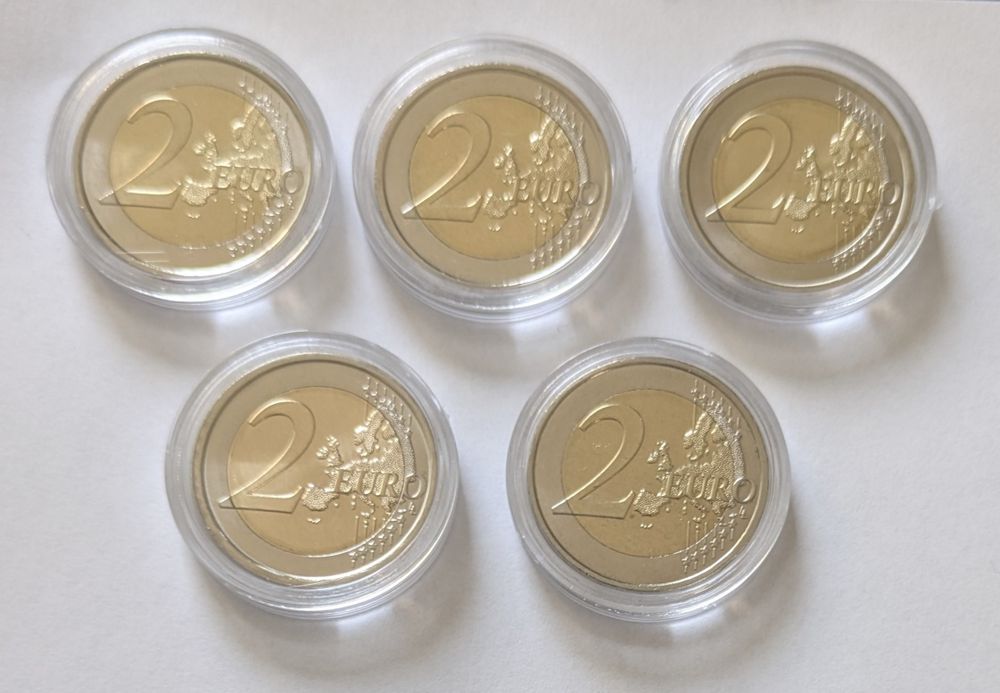 Lote 5 moedas comemorativas 2€
