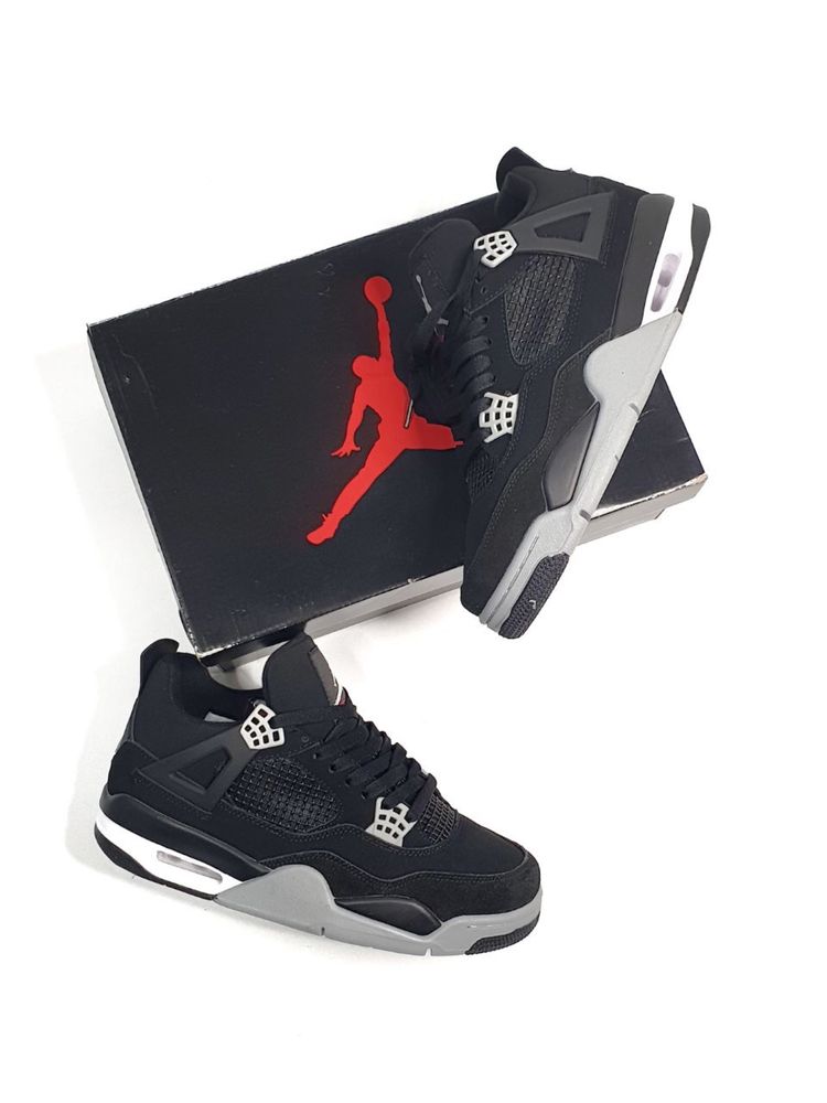 Buty Nike Air Jordan Retro 4 Black Canvas 40-45 męskie trampki