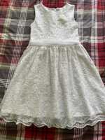 Sukienka biala rozmiar 146-152, bluzeczki, bolerko, buciki