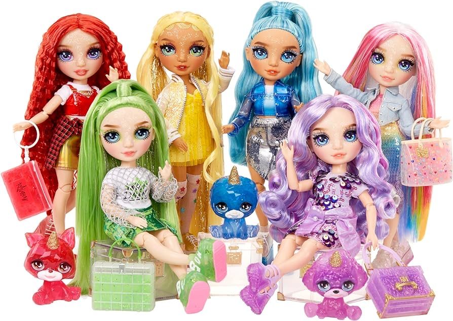 Лялька Rainbow High Amaya, Skyler, Violet, Sunny, Slime Kit & Pet