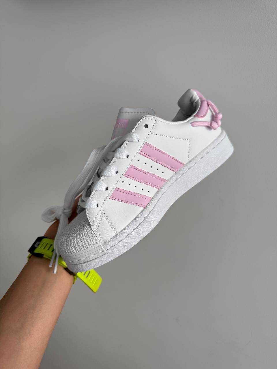 Кроссовки Adidas Superstar White Pink KNOTTED ROPE