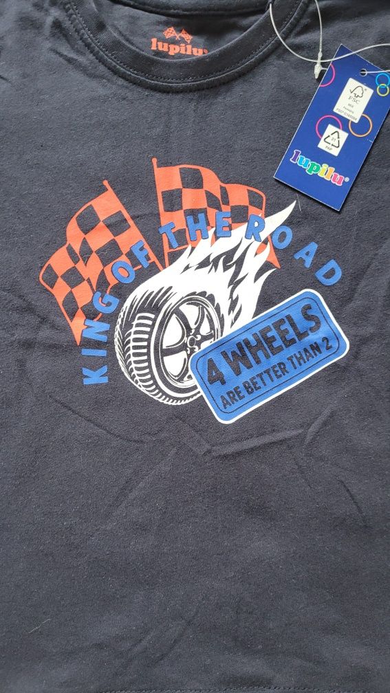 Komplet chłopięcy t-shirt, spodnie Hot Wheels