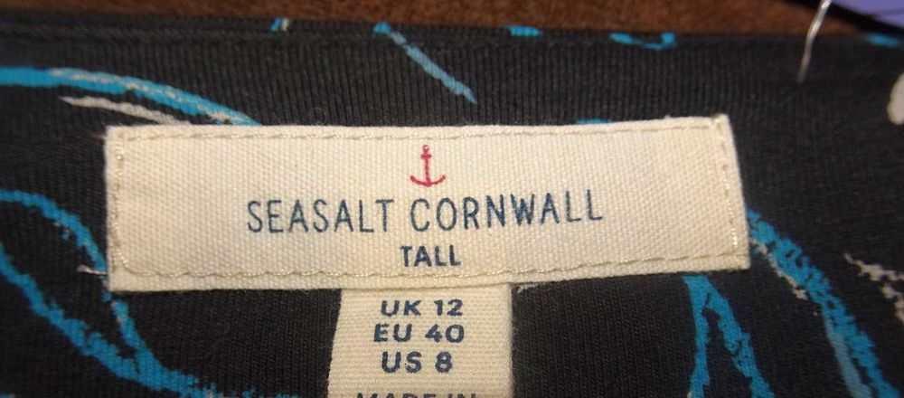 Piękna sukienka Seasalt Cornwall Tall 40 L viskoza bambus premium