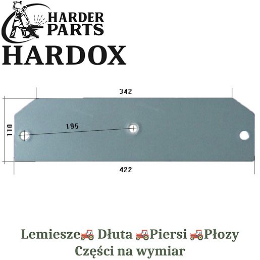 Płoza Dowdeswell HARDOX 164700/S części do pługa 2X lepsze niż Borowe