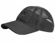 Czapka z daszkiem HELIKON Mesh Black, siatkowana, przewiewna