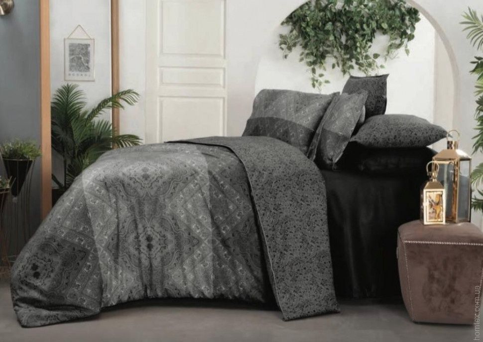 Постельное белье Sarev Brezno gri/bej  делюкссатин 300ТС евро[АКЦИЯ]