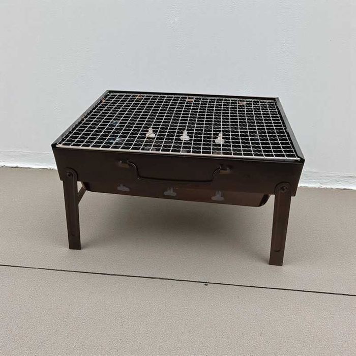 Nowy czarny przenośny mini grill walizka