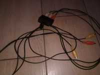 Kabel RCA phono wraz z przejściówką na SCART