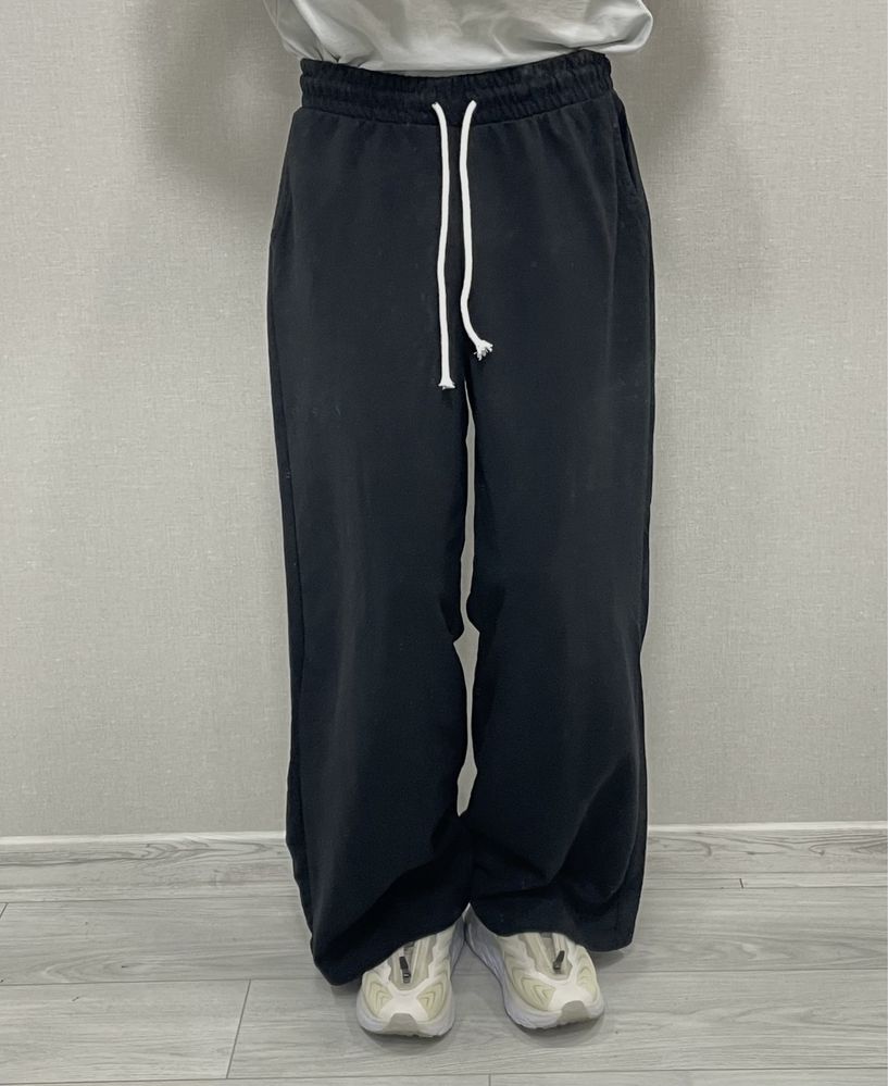 Штани спортивні широкі чорні sweatpants спортивные штаны baggy jaded